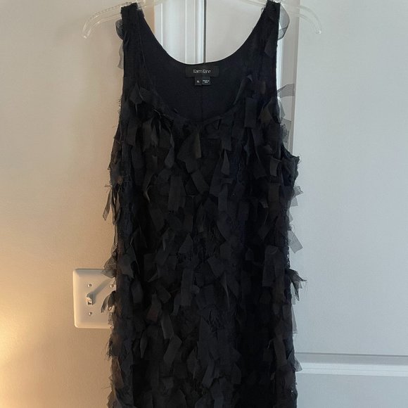 Karen Kane Dresses & Skirts - Karen Kane "Hamptons Dress" Black Lace Eyelash Chiffon Sleeveless Sheath - SZ XL